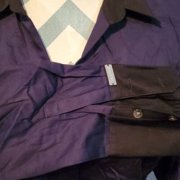 SALE...Calvin Klein Black- Navy Shirt - Picture 3 of 4